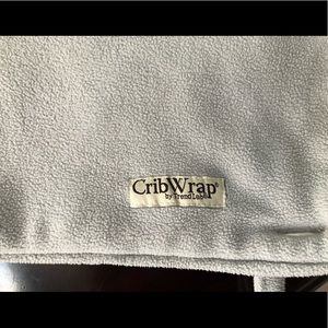 Crib Wrap by Trend Lab- Gray Crib Rail Protector / Guard Cover (50” Long)